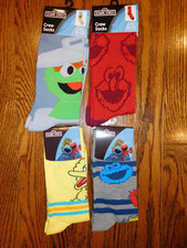 SOCKS  SESAME STREET Wardrobe of Socks  4 Pairs  Size 9-13 NWT