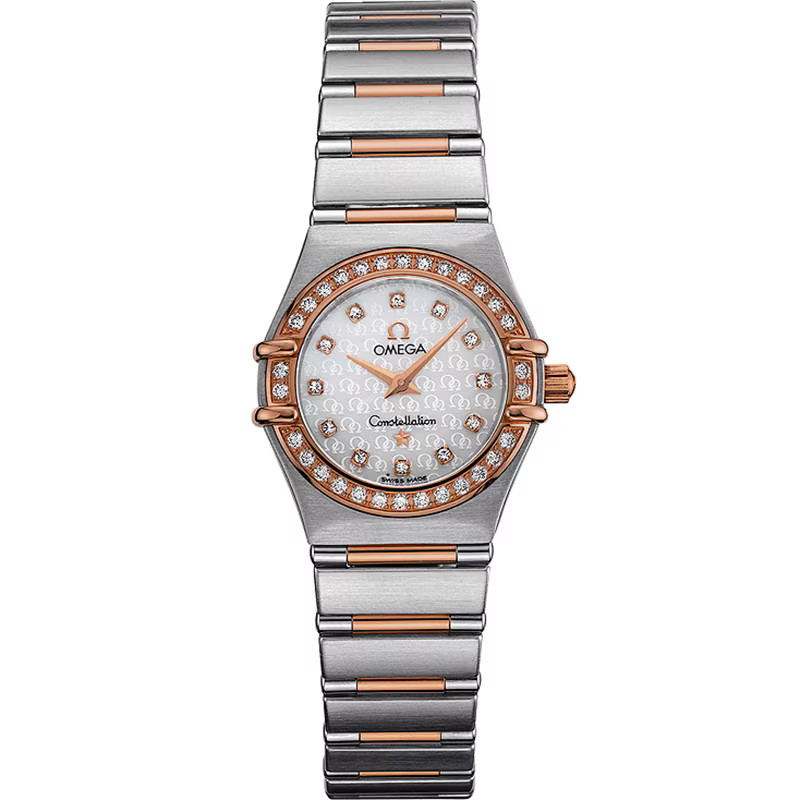 OMEGA Constellation Mini 22.5mm  18ct Red Gold MOP Diamond Dial Bezel 1360.75.00 image 2