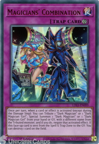 LDS3-EN099 Magicians' Combination :: Red Ultra Rare 1st Edition Mint YuGiOh Card