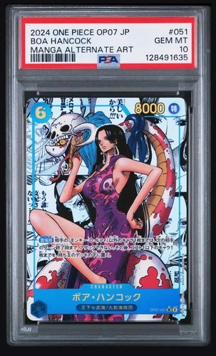 2024 One Piece OP07 Japanese Manga Alternate Art #051 Boa Hancock PSA 10