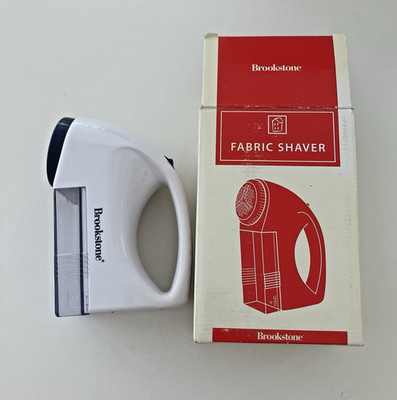 Vintage Brookstone Fabric Shaver Large Scale Sweater Shaver Working With Box