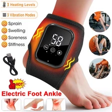 Electric Foot Ankle Massager Pain Relief 3 Modes Vibration Infrared Hot Compress