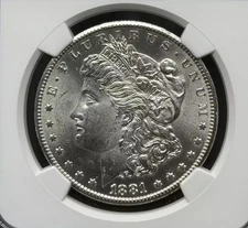 1881 CC Morgan Dollar $1 Brilliant Uncirculated BU Carson City