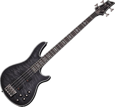 Hellraiser Extreme-4 4-String Bass Guitar, See-Thru Black Satin
