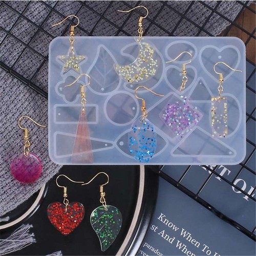 Silicone Earring Pendant Mold Jewelry Resin Mould Casting Craft Epoxy DIY Tool - Picture 3 of 15