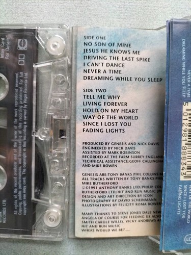 Genesis - We Can't Dance Original 1991 Virgin Audio Cassette - Picture 3 of 4
