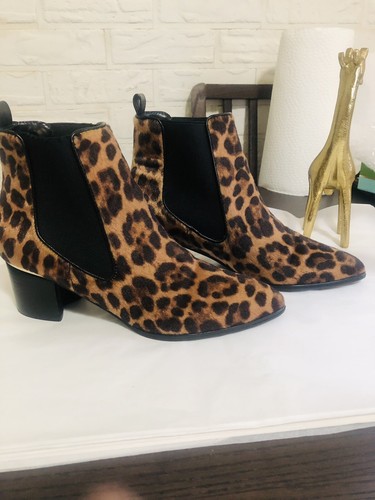 nine west leopard print booties