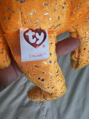 TY Beanie Baby - DECADE the Bear (Orange Version) (8.5 inch) - MWMTs Stuffed Toy - 第 5/6 張圖片