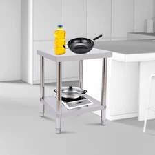4 Inch*18"*32 Inch Work Table 2Food Prep Work Table For Kitchen Stainless Steel