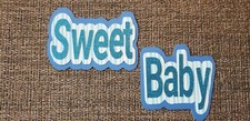 Sweet baby boy paper pieced scrapbook page title 3 layers of paper