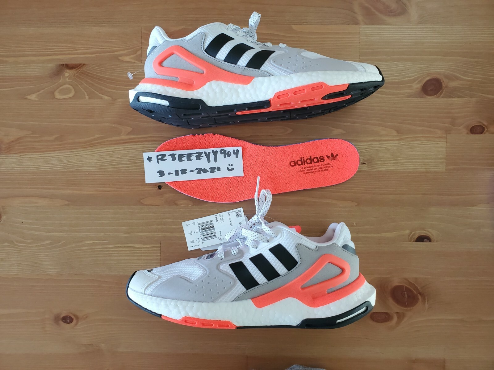 Size 8 - adidas Day Jogger White Hot Coral for sale online | eBay