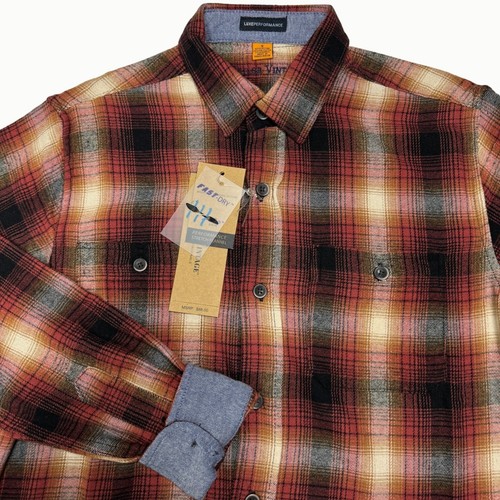 Tailor Vintage Maple Lodge Plaid Flannel FastDry Red/Black Long Sleeve