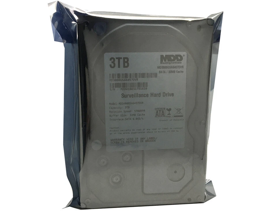 MDD 3TB 32MB Cache 5700RPM SATA 6Gb/s 3.5" Internal Hard Drive -2 Year Warranty - Image 3 of 4