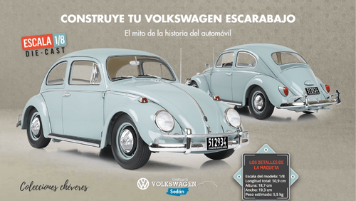BUILD 1/8 Scale VW BEETLE Complete Collection x 100 FASCICLES w/Parts Model Car - Picture 9 of 9