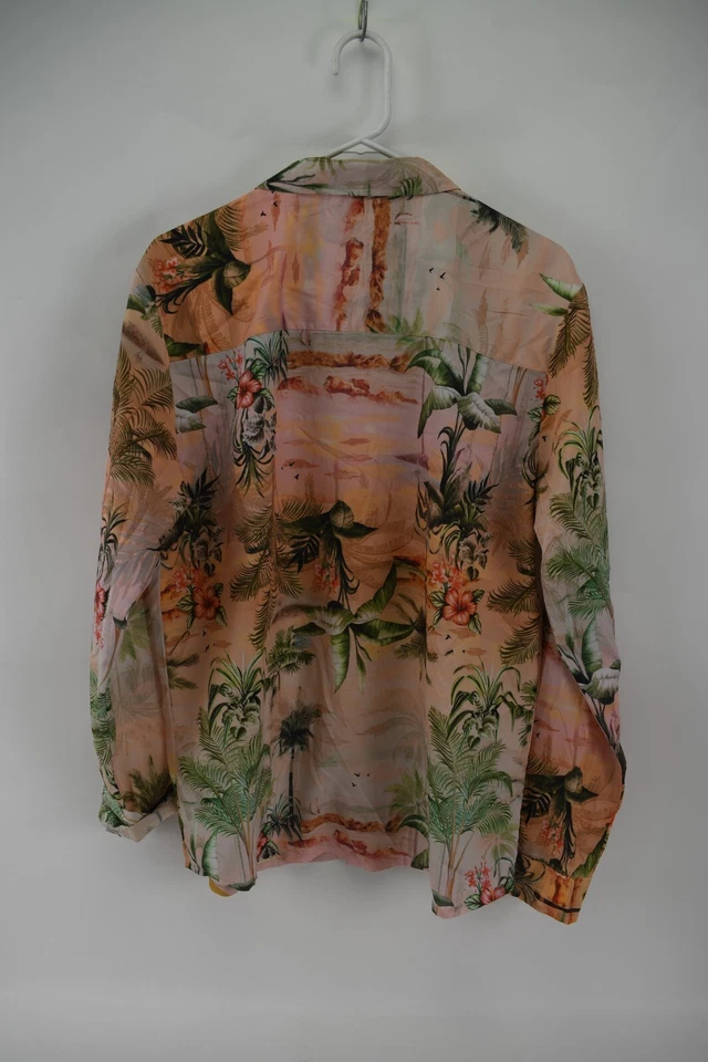Camisa Boohoo Hombre Floral Manga Larga Abotonada Talla L Foto 2 de 4