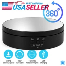 360° Rotating Display Stand Electric Motorized Jewelry Photography Turntable