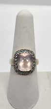 925 Sterling Silver Quartz  Zircon Ring Size 8