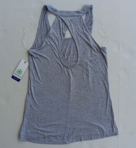 GAIAM Fiona Lotus Graphic Shoot For The Moon Heather Gray Tank Top Size Small - 第 6/10 張圖片