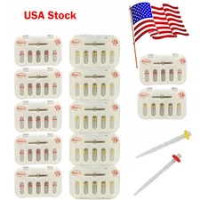 50pcs Dental Fiber Post Resin High-intensity Screw Thread Glass+5*Drills FDA
