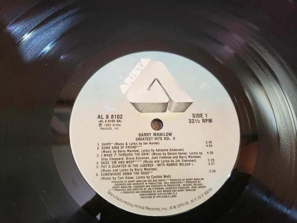 BARRY MANILOW ~ GREATEST HITS VOL.2 ~ AL8-8102 ~ 1983 ~ LP ~ EX - Image 4 of 4