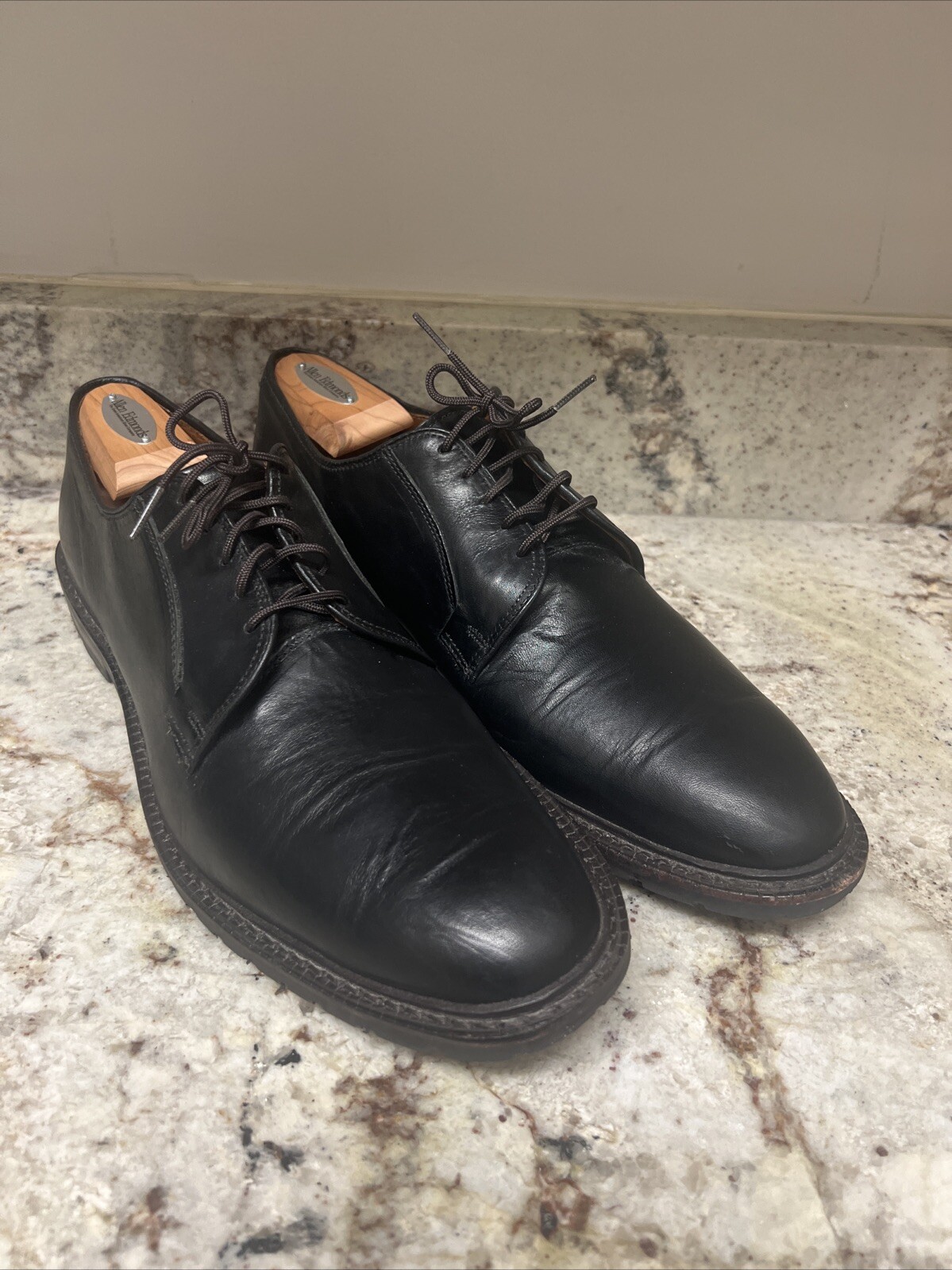 SAOLA Scarpe eleganti da uomo Allen Edmonds Black Hills taglia 13B pelle nera stringate Oxford