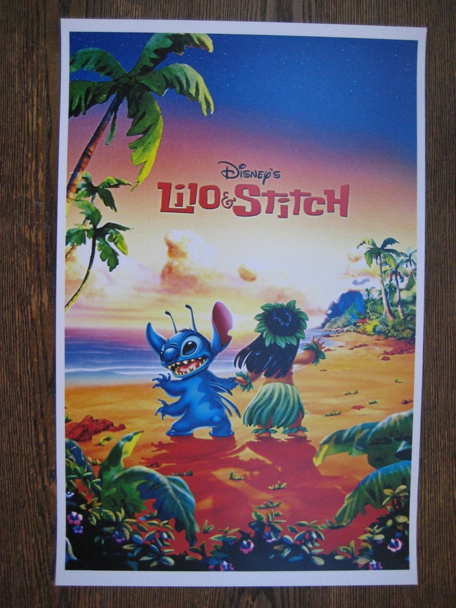 2002 Disney Lilo and Stitch Movie Poster 11x17 Chris Sanders