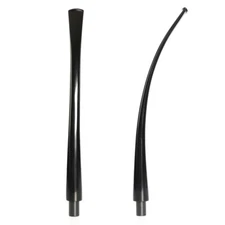 2pcs Bent Curved 9mm Stem Mouthpiece For Long Stem Churchwarden Tobacco Pipe