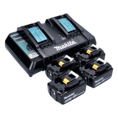 Makita Power Source Kit 18 V mit 4x Akku 6,0 Ah + DC 18 RD Ladegerät 199485-6