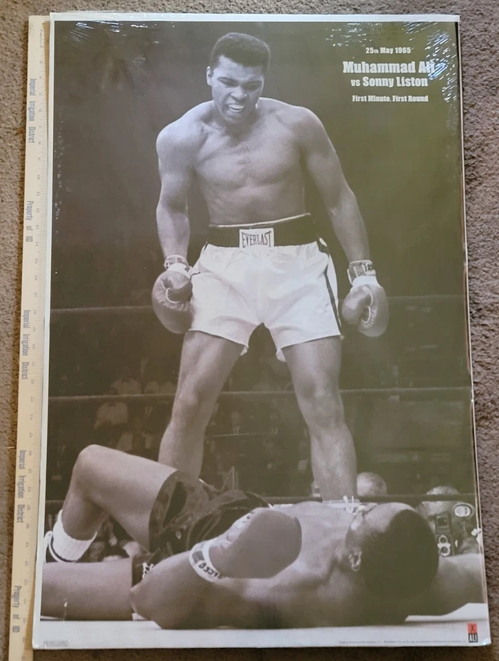 Vintage Muhammad Ali Large Poster Sonny Listen 24x36 Pyramid America Boxing Rare - Image 3 of 4