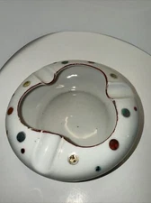 Vintage 5 1/2” Round  Ceramic Ashtray