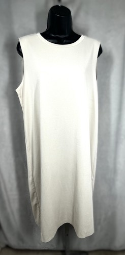 Creamy Monki Sleeveless Knee Length Sheath Dress MED Beige/Ivory/Neutral/Layer