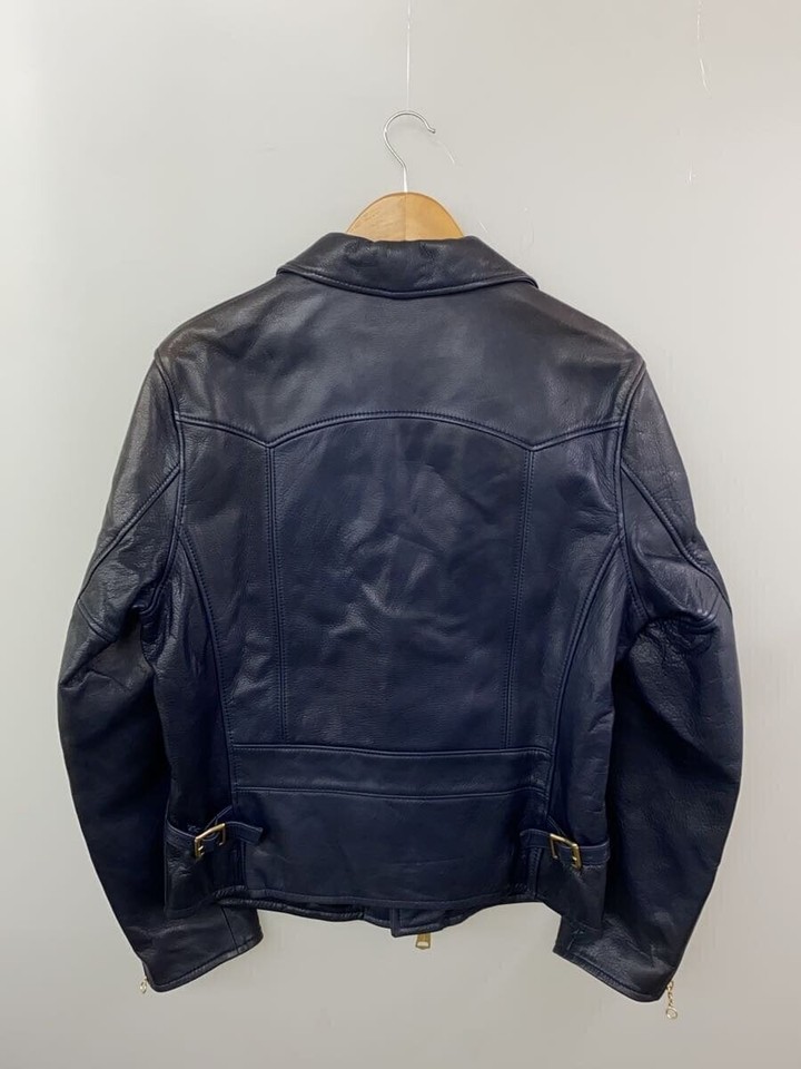 Y2 LEATHER STEER OIL LEATHER DOUBLE RIDERS JACKET 42 Size Men Navy eBay
