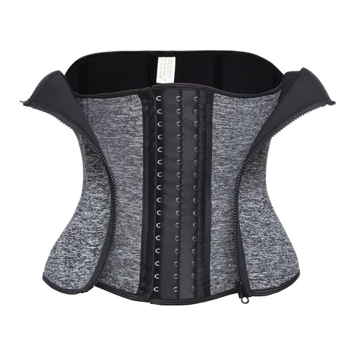 Entrenador de Cintura Neopreno Cinturón Cremallera + Ganchos Modelador de Cuerpo Corsé Faja Banda Delgada HG - Imagen 23 de 27