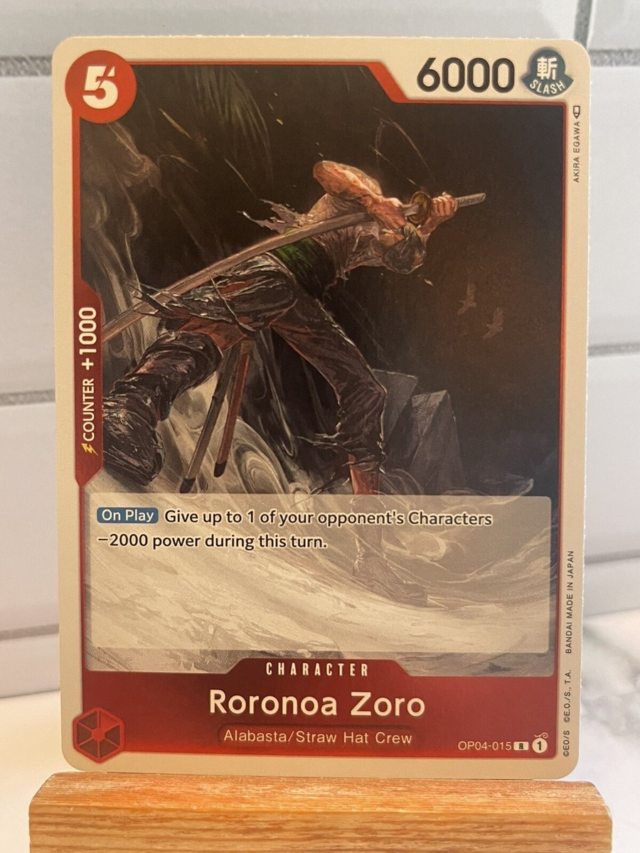 Roronoa Zoro - OP04-015 - NM - Rare - English OP04 - One Piece TCG