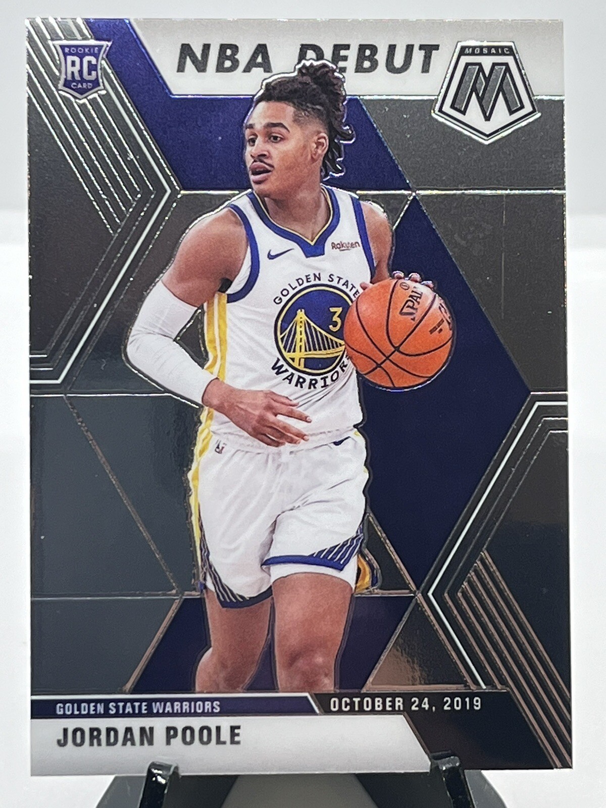 2019-20 Panini Mosaic JORDAN POOLE NBA Debut RC #261 Warriors