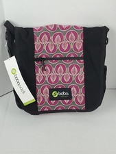 Boba Soho Pack Diaper Bag 10 Pocket Carryall Shoulder Tote Gray/Purple