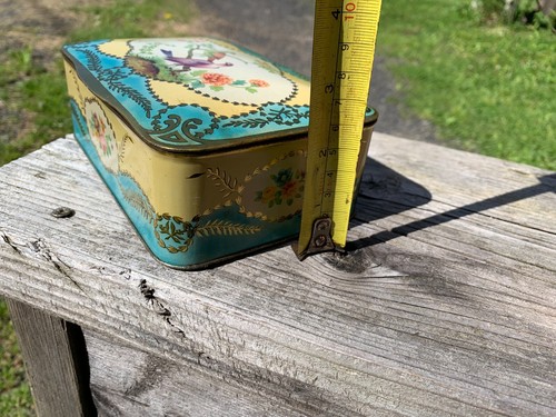 Biscottiera vintage latta con uccellini di Peek Frean Londra Inghilterra latta biscotti rara - Foto 10 di 10