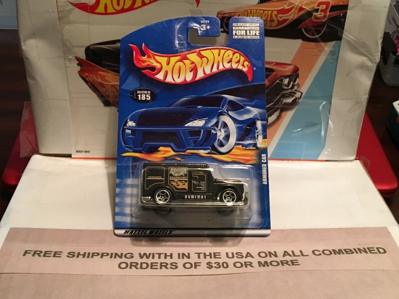 VINTAGE Hot Wheels Armored CAR BLACK COLLECTOR #185 VHTF!