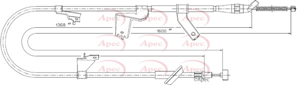 APEC LEFT REAR CABLE PARKING BRAKE FOR OPEL SUZUKI VAUXHALL AGILA SPLASH