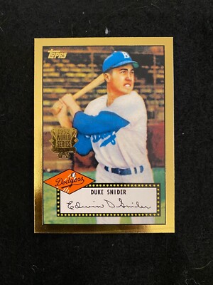 2001 Topps Archives Reprint 1952 Gold Duke Snider #52R-2 Dodgers | eBay