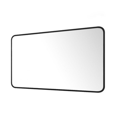 Reflections Sleek Modern Black Aluminum Framed Soft Corner Wall