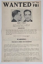 1945 FBI WANTED POSTER OF INFAMOUS SERIAL KILLER  JOSEPH "TOMATO KILLER" MEDLEY
