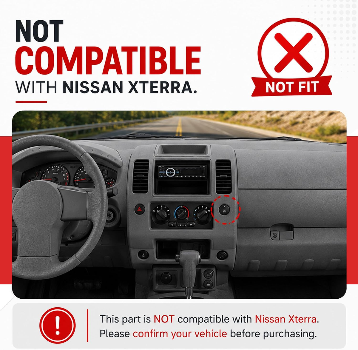 For 05-20 Nissan Frontier Center Dash Console Instrument Panel Lid