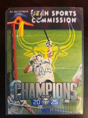 Liam Entenmann 2025 PLL Lacrosse Fieldside II Atlas Champions Blue Card #32/99
