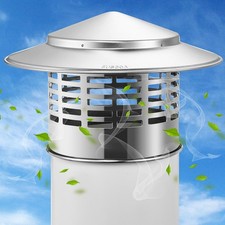 200MM Fireplace Chimney Caps Fire Roof Cowl Metal Top Hat Flue Rain Cap Cover UK