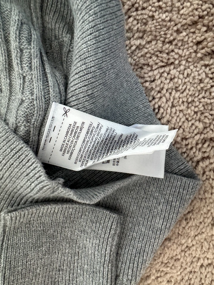 Cárdigan de algodón para niña grande Polo Ralph Lauren GRIS NUEVO CON ETIQUETAS talla M (16) Foto 4 de 4