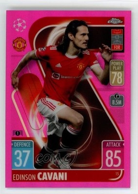 2021 Chrome Match Attax UEFA Champions League Pink Refractor Edinson Cavani 0ut3