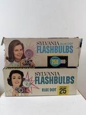 Vintage Sylvania Blue Dot Flash Bulbs - 9 Blue 25Bs and 12 Clear 25s