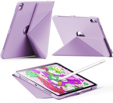 Slim Foldable Book-Style Case for iPad Air 11" M4/M3/M2 2024-2026 , Lilac Purpl