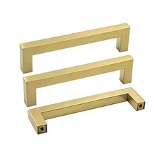  5 Inch Gold Drawer Pulls Brushed Brass Handles - 5in hole centers 10